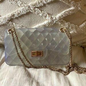 Clear flap bag